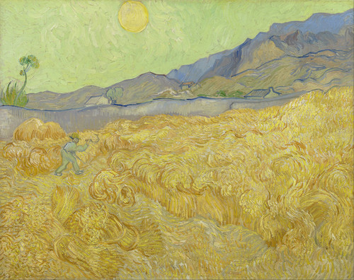 Art Prints of Wheatfield with a Reaper by Vincent Van Gogh
