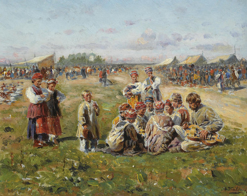 Art Prints of The Village Fair by Vladimir Egorovich Makovsky
