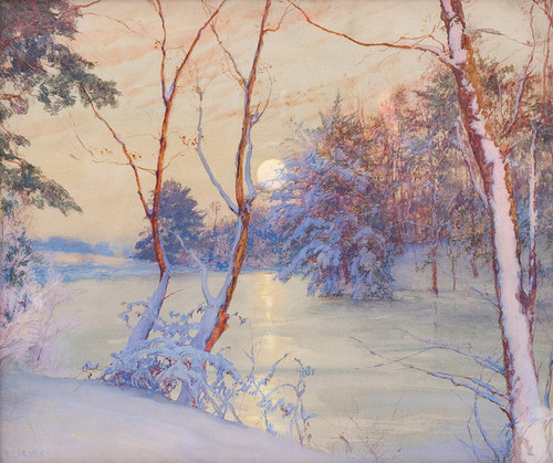 Art Prints of Winter Moonrise by Walter Launt Palmer