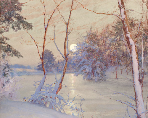 Art Prints of Winter Moonrise by Walter Launt Palmer