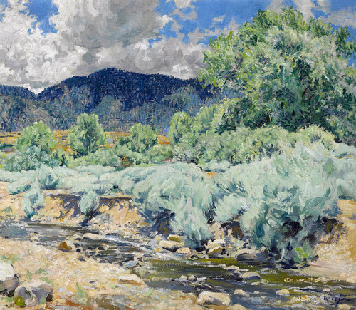 Art Prints of Greasewood, Santa Fe River by Walter Ufer