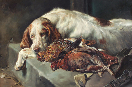 Art Prints of Setter with Grouse by William Woodhouse