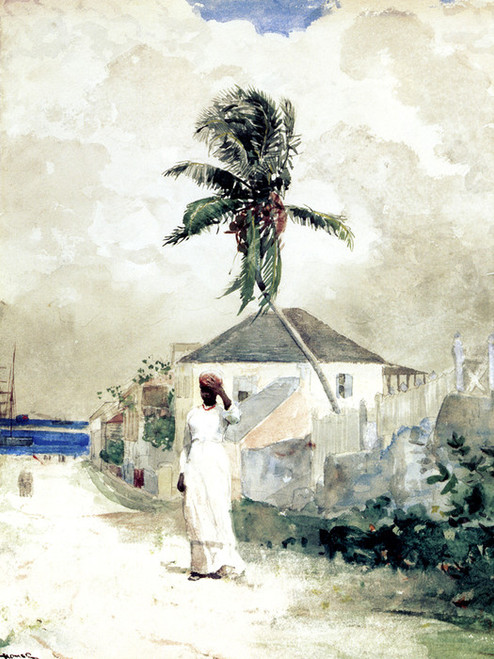 Art Prints of Along the Road, Bahamas by Winslow Homer
