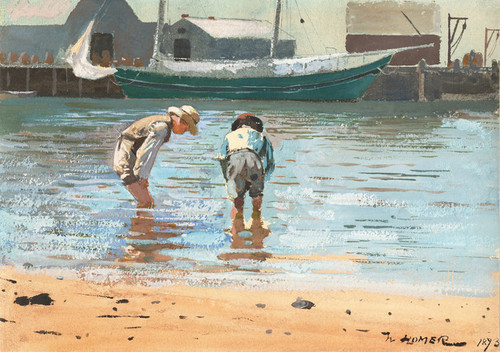 Art Prints of Boys Wading by Winslow Homer