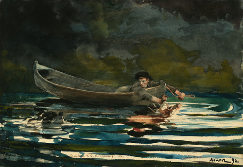 Art Prints of Hound and Hunter Sketch by Winslow Homer