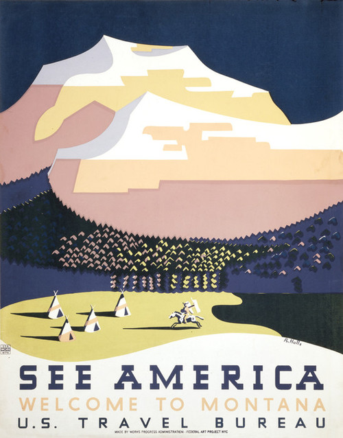 Art Prints of See America, Welcome to Montana (399155), Travel Poster