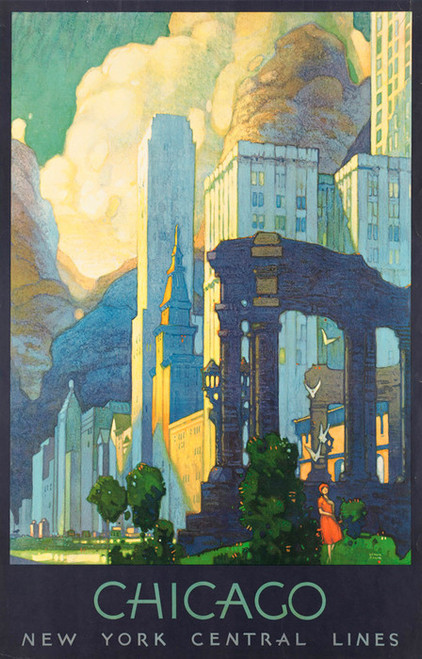 Art Prints of Chicago, New York Central Lines, Travel Posters