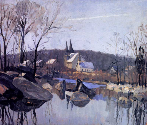 Art Prints of Village of Ridge Valley by Walter Baum