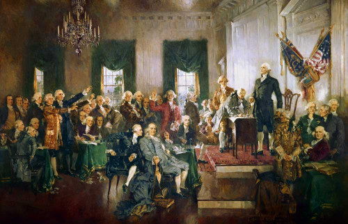 Art prints of Scene at the Signing of the Constitution of the U.S. by Howard Chandler Christy