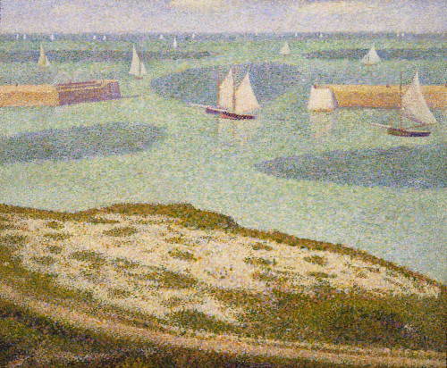 Art prints of Port en Bessin, Entrance to the Harbor by Georges Seurat