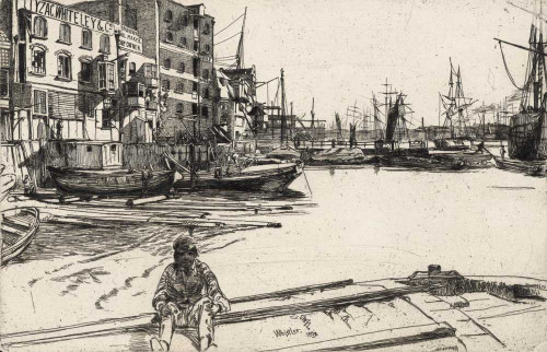 Art prints of Eagle Wharf by James Abbott McNeill Whistler