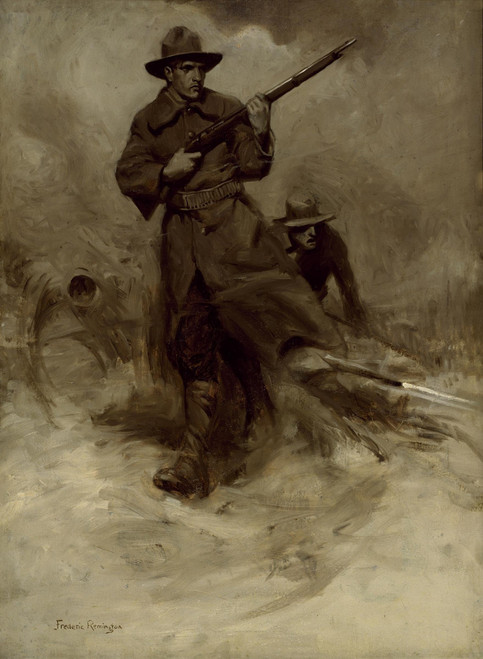 Art prints of Spanish-American War Soldiers in Action by Frederic Remington