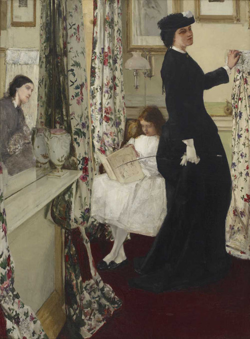 Art prints of Harmony in Green and Rose, the Music Room by James Abbott McNeill Whistler