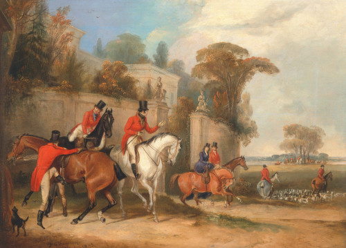 Art prints of Bachelors Hall, 1836, The Meet by Francis Calcraft Turner