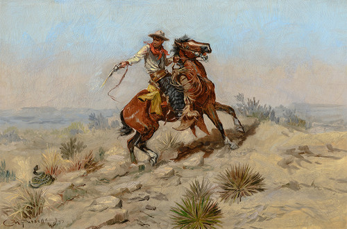 Art Prints of The Rattlesnake by Charles Marion Russell 