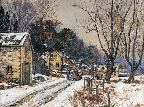 Art prints of Fleecydale Road  by Edward Redfield