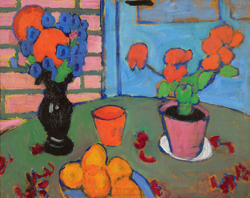 Art Prints of Still Life with Flowers and Oranges by Alexej Von Jawlensky