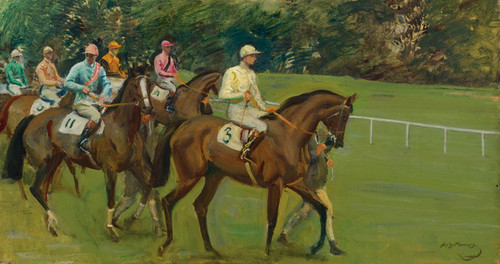 Art Prints of Parade to the Post, Kempton Park by Alfred James Munnings