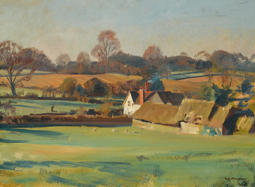 Art Prints of Steps Farm, Stoke-by-Nayland, Suffolk by Alfred James Munnings