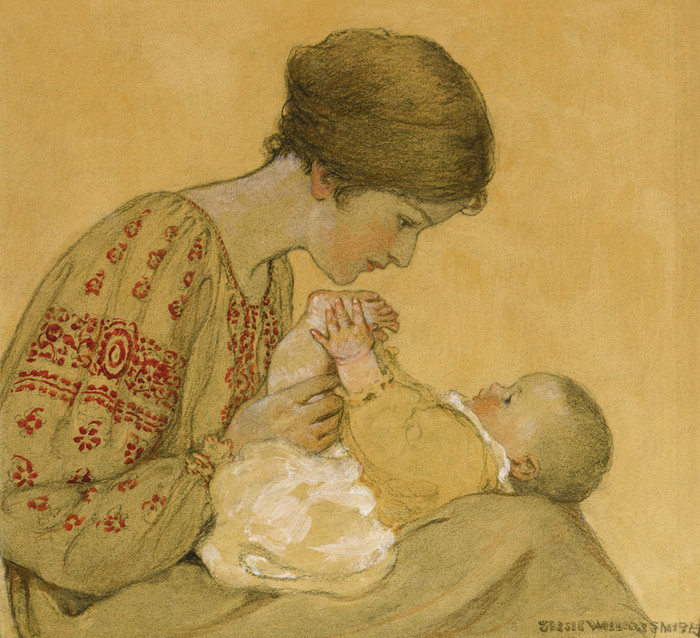 Art Prints of Children Reading by Jessie Willcox Smith