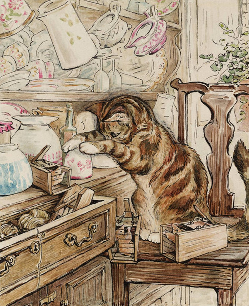 Art Prints of Simpkin Housekeeping by Beatrix Potter