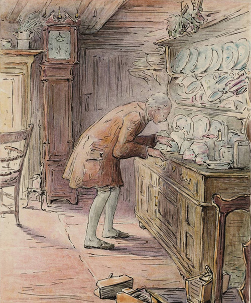 Art Prints of The Tailor Hears Noises by Beatrix Potter