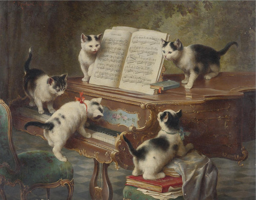 Art Prints of The Kittens Recital by Carl Reichert