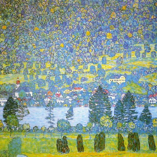 Art Prints of Mountain Slope at Unterach on the Attersee 1917 by