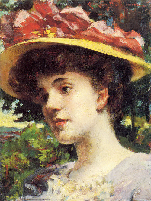 Art Prints Of The Straw Hat By James Carroll Beckwith