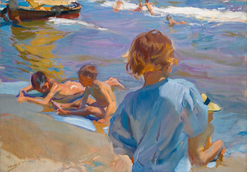 Art Prints of Children on the Beach, Valencia II by Joaquin