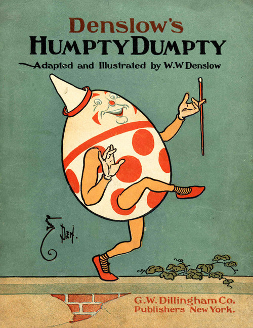 Art Prints of Humpty Dumpty, Cover by W.W. Denslow, Nursery Art Art Prints of Humpty Dumpty, Cover by W.W. Denslow, Nursery Art