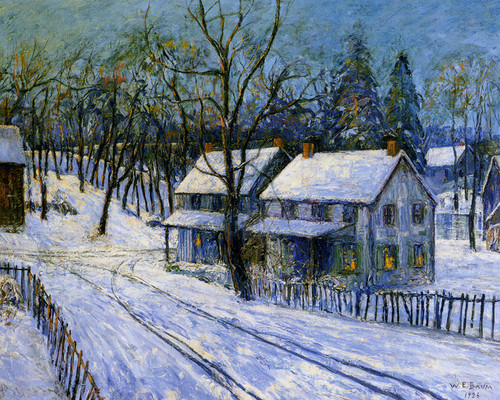 Art Prints Of Winter Evening By Walter Baum