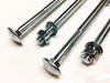 M10 x 160 Coach Bolts Carriage Bolts Cup Square Bolts BZP 4.8 Complete with Full Nuts & Form A Washers DIN 603 Pack of 4