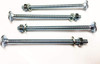 M6 x 100 Coach Bolts Carriage Bolts Cup Square Bolts BZP 4.8Complete with Full Nuts & Form A Washers DIN 603 Pack of 4