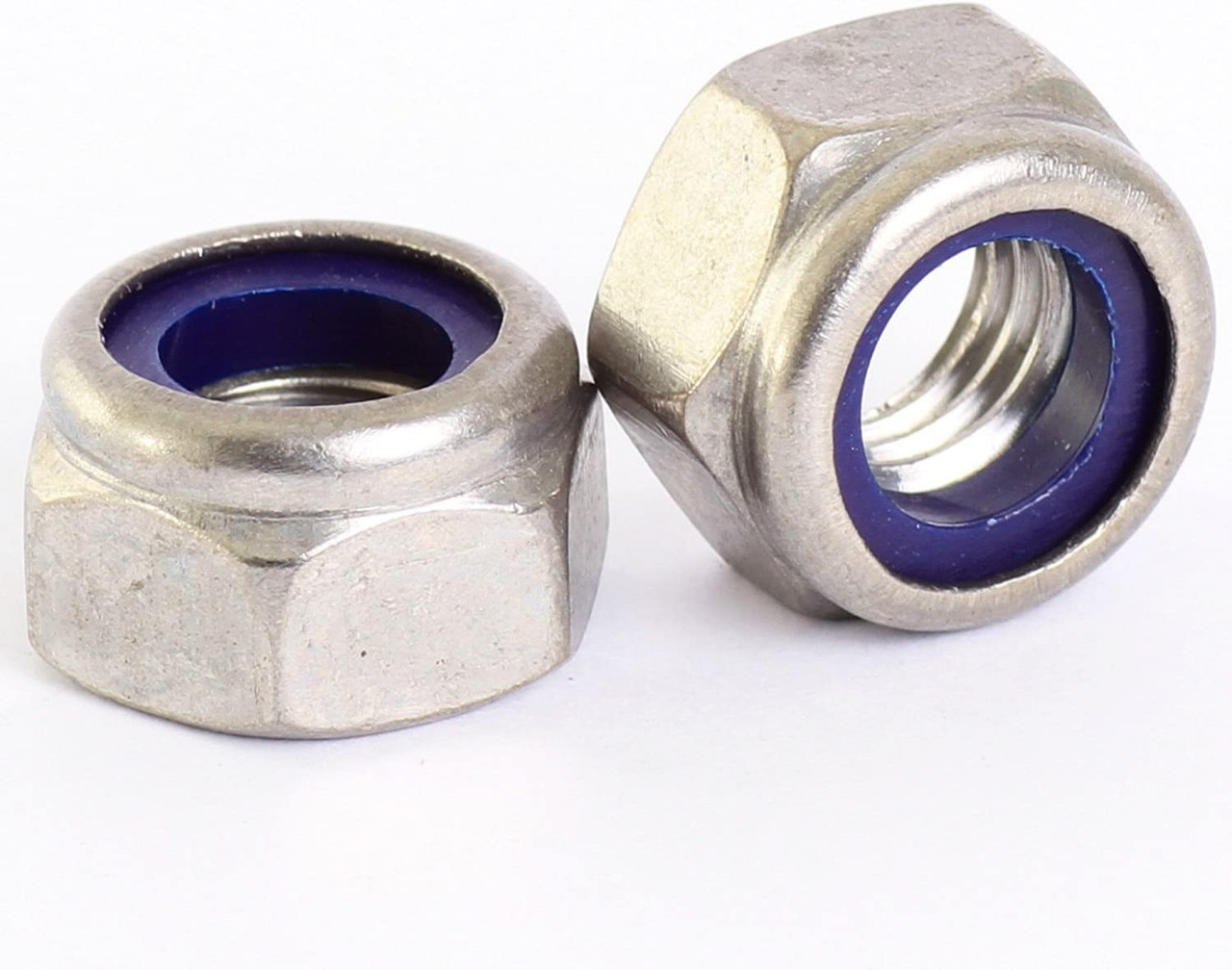 10mm A2 Stainless Steel Nylon Insert Nyloc Nylock Lock Nuts M10 X 1.50mm Pitch - Pack of 10