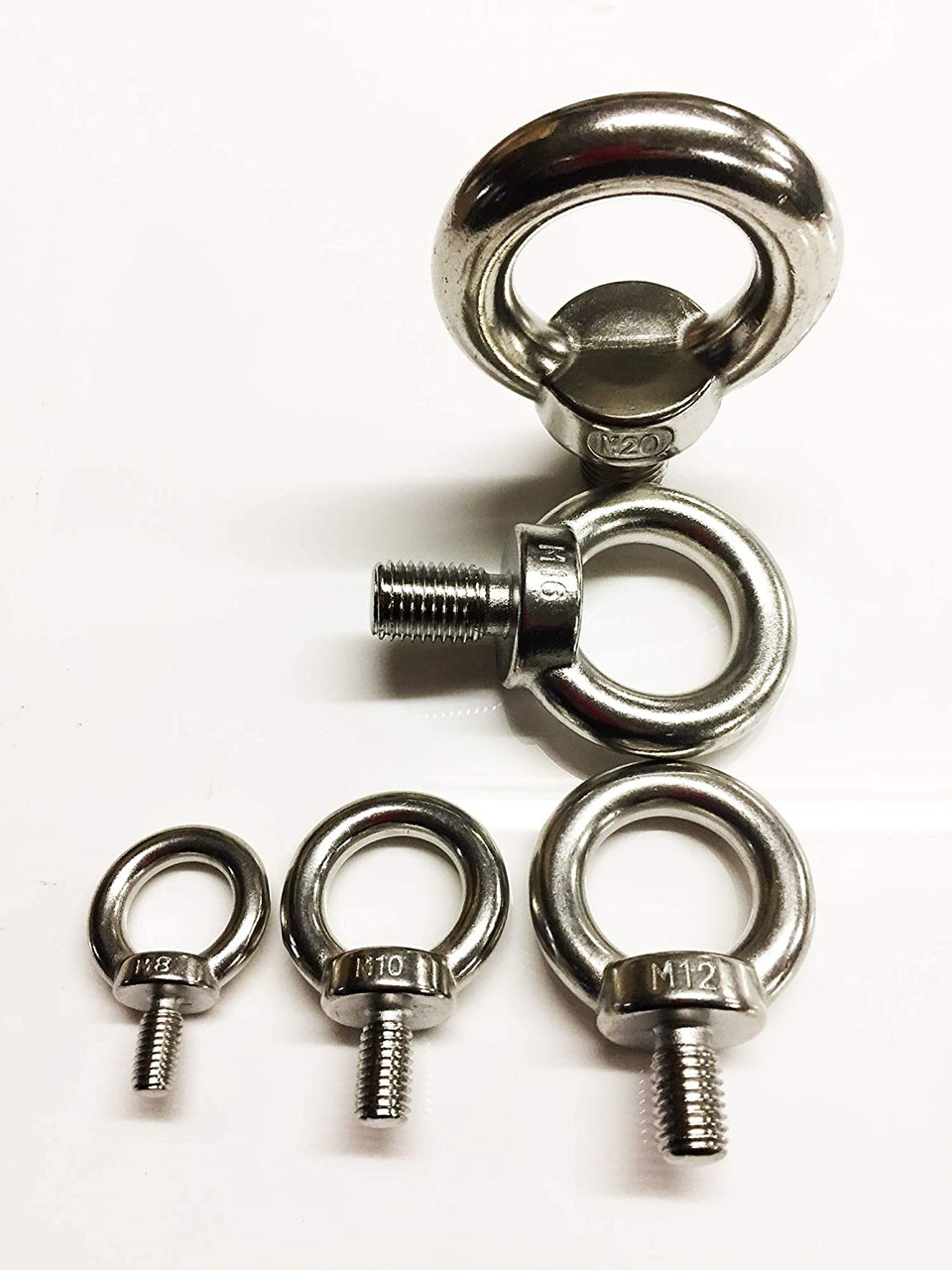 Eye Bolt Bolts Marine Grade 316 A4 Stainless Steel Lifting Eye Bolts M8 M10 M12 M16 M20 DIN 580 (M8)