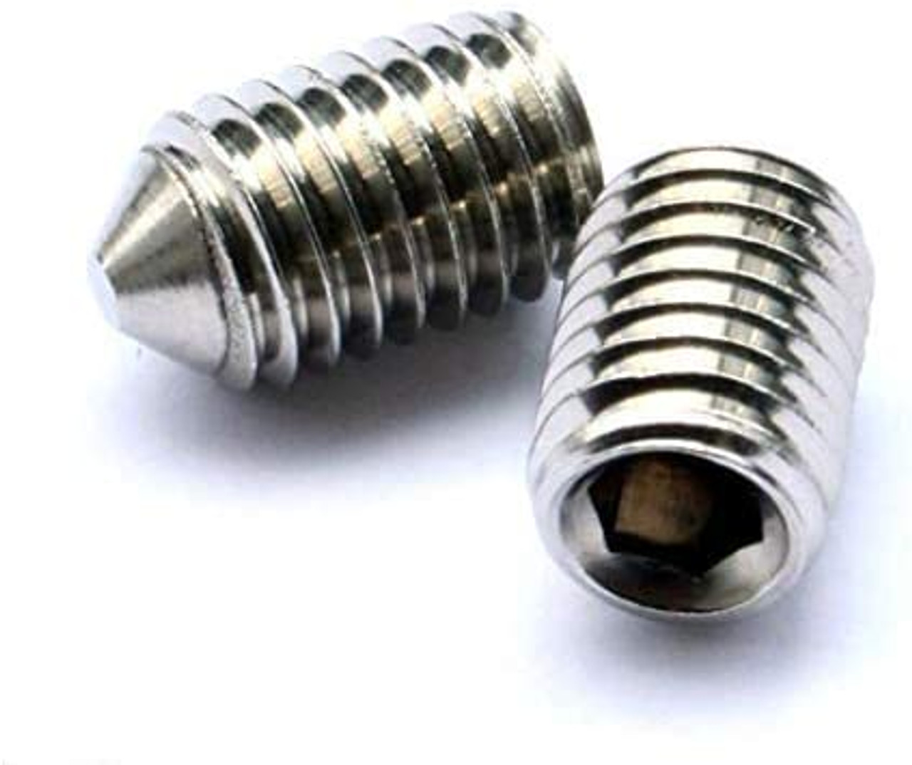 Grub Screws Metric Thread (Mixed 40 Pack) A2 Stainless Steel Cone Point 10 X M3,M4,M5 & M6 x 5mm Socket Allen Key Grub Screw Free UK Delivery