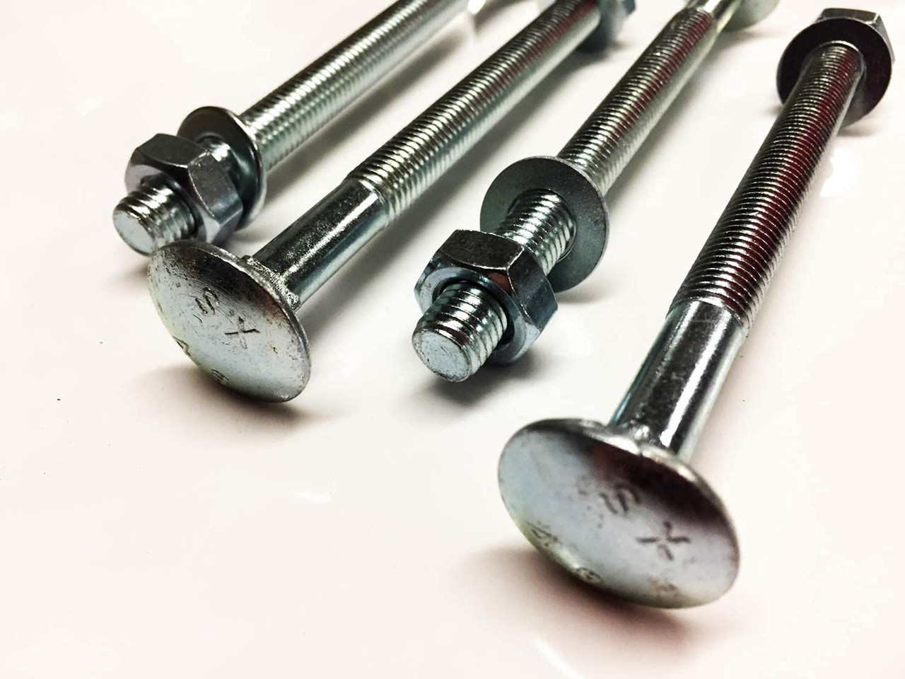 M10 x 90 Coach Bolts Carriage Bolts Cup Square Bolts BZP 4.8 Complete with Full Nuts & Form A Washers DIN 603 Pack of 4
