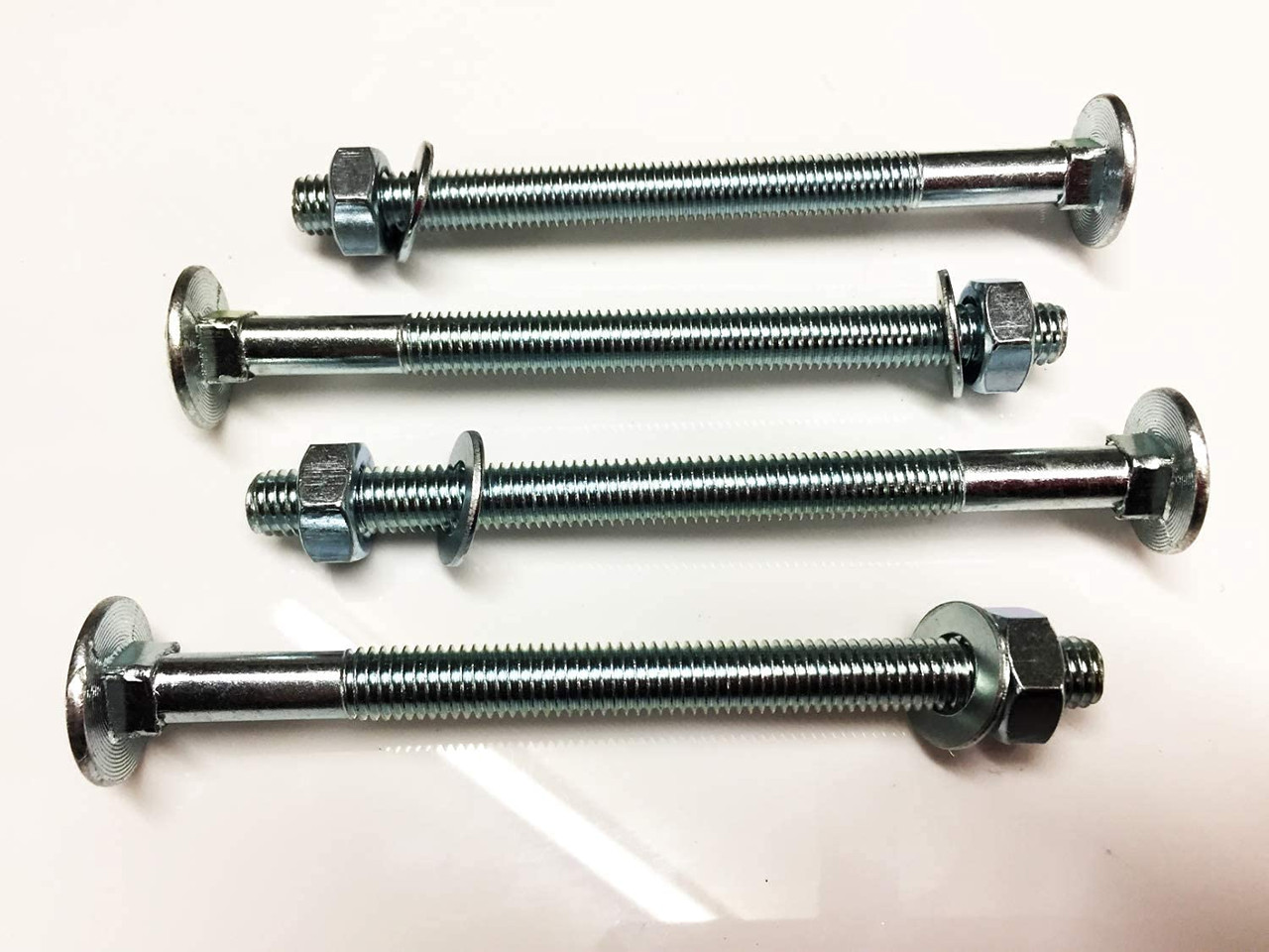 M12 x 100 Coach Bolts Carriage Bolts Cup Square Bolts BZP 4.8 Complete with Full Nuts & Form A Washers DIN 603 Pack of 4