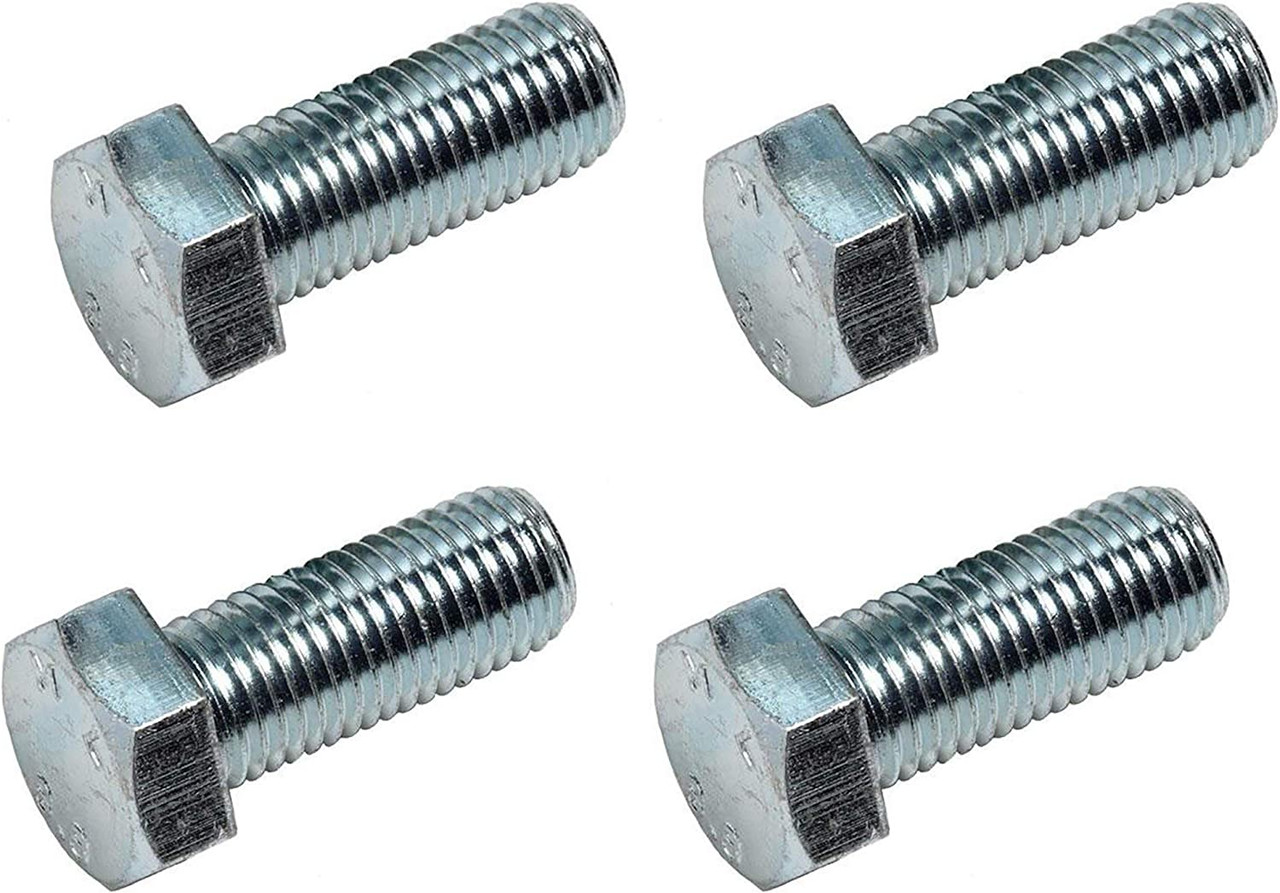 M12 x 50 Hex Set screw bolts zinc 8.8 Pack of 4