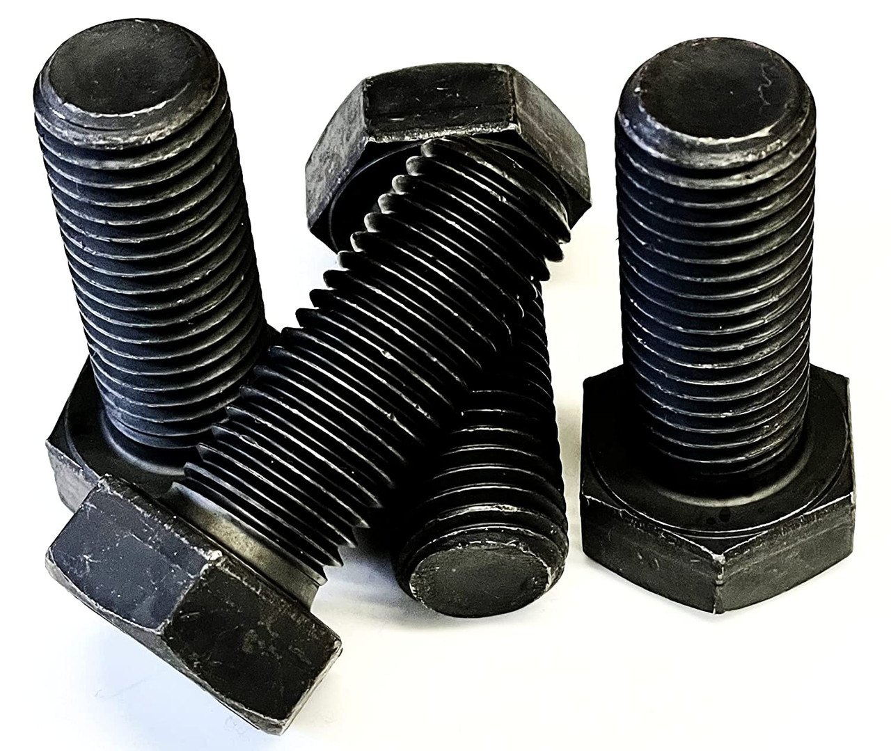 M20 x 50 Hex set screw bolts black Grade 8.8 High Tensile steel Hexagon bolts Din 933 Pack of 4