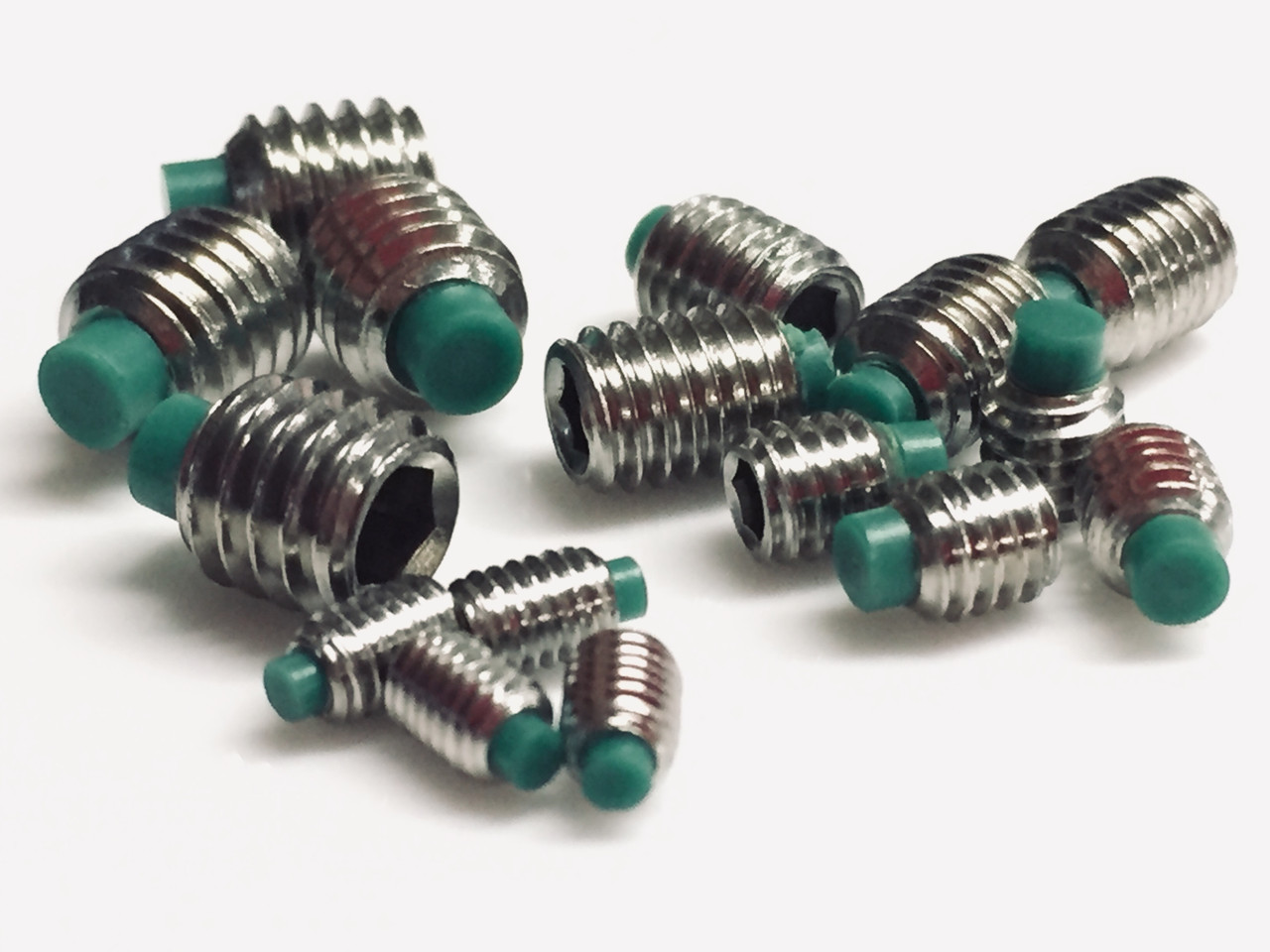 Nylon Tip Grub Screws are Manufactured from 304 Stainless Steel A2, with a self Colour Finish M3 x 5mm, M4 x 5mm, M5 x 7mm, M6 x 7.5mm (Pack of 16)