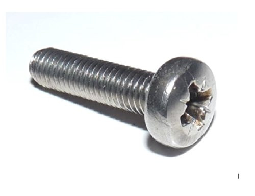 4mm Machine Screws/Bolts M4 x 10mm A2 Stainless Steel Pozi Pan Head Mch Screw (10 Pack)