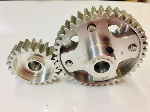 FG 1/5 scale 40T alloy drive gear and 23T pinion gear with alloy hub for RC car transmission upgrade