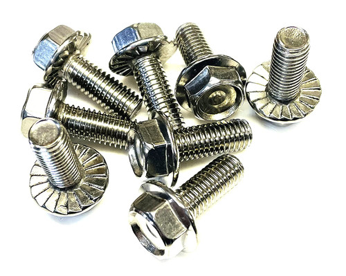 8mm Flanged Hex Head Bolts (8 Pack) M8 x 20mm A2 Grade Stainless Steel Flange Hexagon Head Bolt/Screw