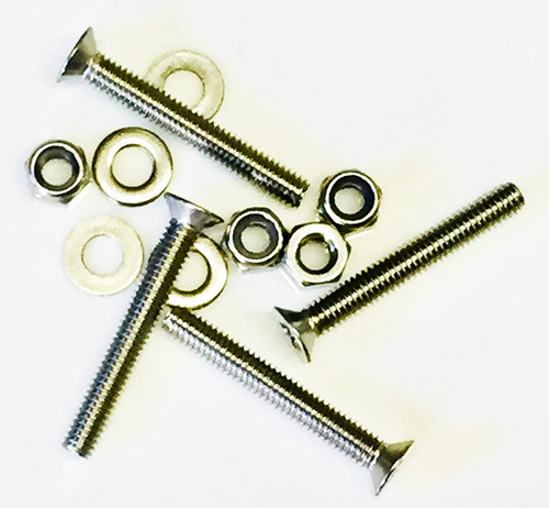 Countersunk Bolt, Nut & Washer (4 Pack) M4 X 30mm (Including Head) A2 Stainless Steel Pozi Countersink Head Bolts/Machine screws (Fully Threaded), with nylock nuts & flat washers (M5)