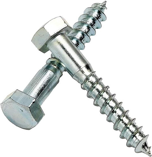 M12 x 40 Coach Screws Zinc Pack of 4