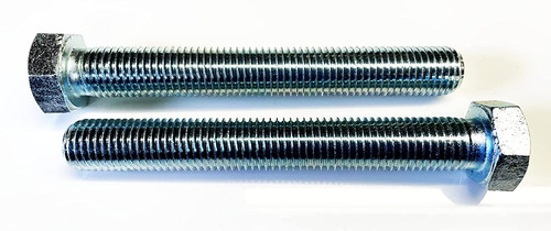 M24 x 180 Set screws high tensile hex head bolt zinc plated M24 24mm Diameter thread x 180mm long Pack of 2