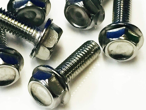 M6 x 20mm 6mm Flanged Hex Head Bolts Pack of 8 A2 Grade Stainless Steel Flange Hexagon Head Bolt Screw