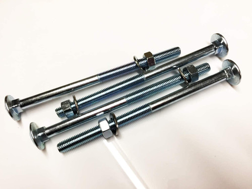 M8 x 200 Coach Bolts Carriage Bolts Cup Square Bolts BZP 4.8 Complete with Full Nuts & Form A Washers DIN 603 Pack of 4